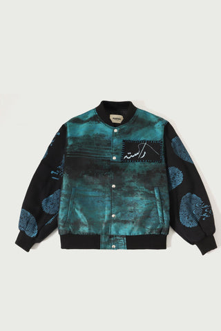 "WHO AM I" HAND BLOCK PRINTED SILK BOMBER - Rastah