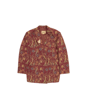 "Red affair" jacquard woven coat