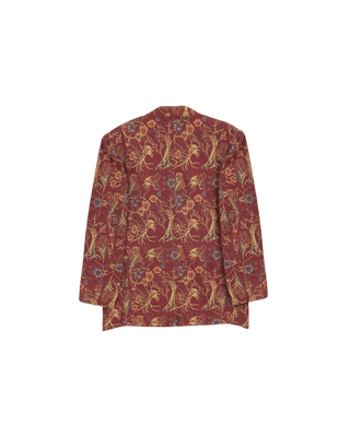 "RED AFFAIR" JACQUARD WOVEN COAT