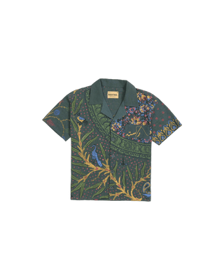 "PEACOCK GARDEN" BLOCKPRINT BUTTON DOWN