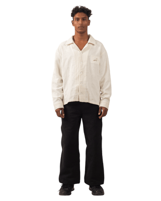 WHITE DOBBY FULL SLEEVE BUTTON DOWN