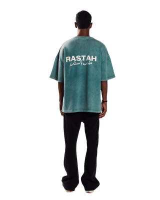 WASHED TEAL MADE IN PAK T-SHIRT (v2)