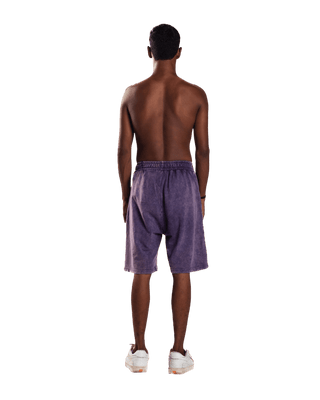 WASHED PURPLE LOGO SHORTS