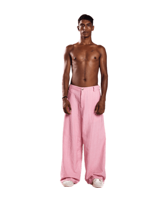 PINK SEERSUCKER TROUSERS