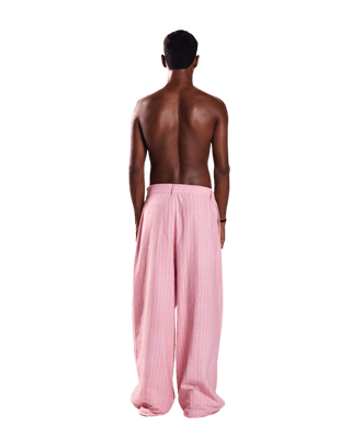 PINK SEERSUCKER TROUSERS