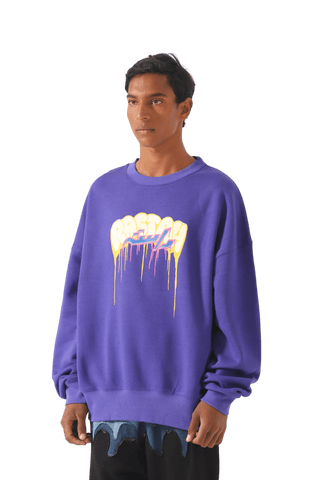 "All eyes on me" purple sweatshirt