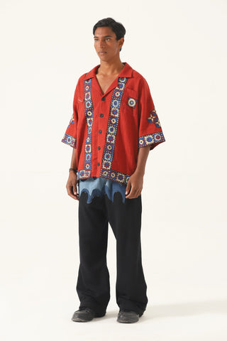 "Kahani" version 2 block print button-down