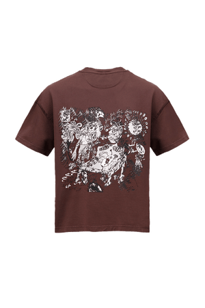 Brown distortion T-shirt