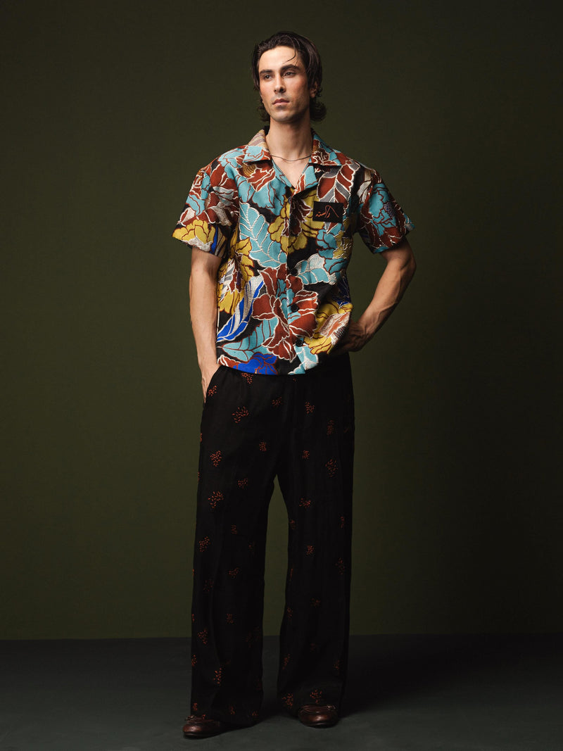 MOONLIT GARDEN ORGANZA BUTTON DOWN