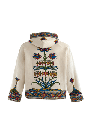 Tree of life block print hoodie