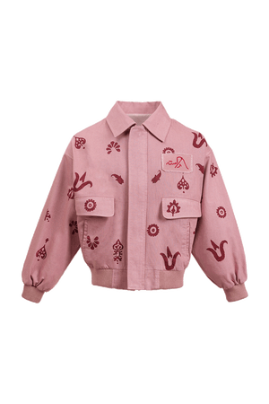 Falaknuma pink bomber jacket