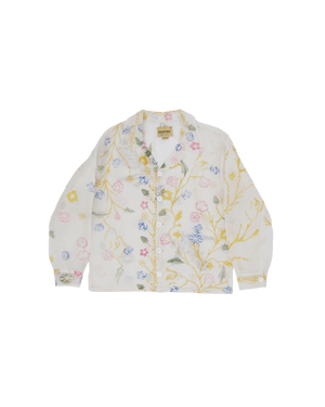 "Whisper" organza button-down