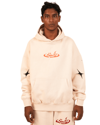 "SHOOTING STAR" BEIGE HOODIE