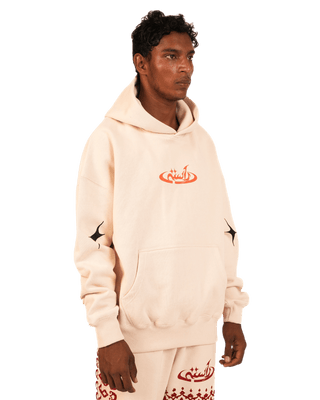 "SHOOTING STAR" BEIGE HOODIE