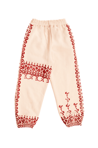 "TAPESTRY" BLOCK PRINT SWEATPANTS