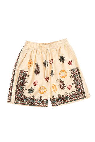 "RANG MAHAL" BLOCK PRINT KHADDAR SHORTS