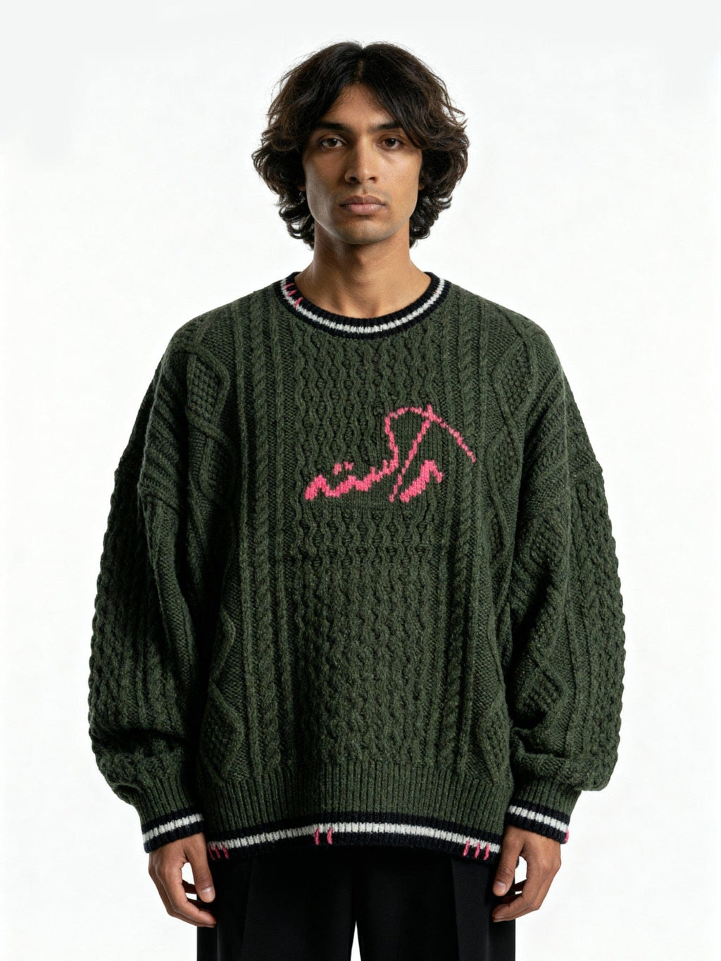 Cable-Knit logo sweater – Rastah