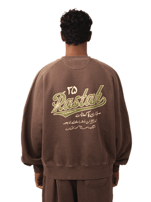Brown sand wash made in PAK sweatshirt (V5)