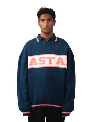 Varsity wave jacquard polo shirt