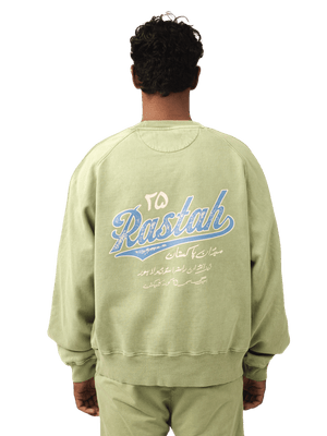 Faded matcha stone wash made in PAK sweatshirt (V5)