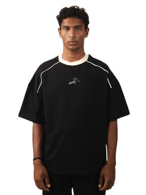 Black contrast T-shirt (V5)