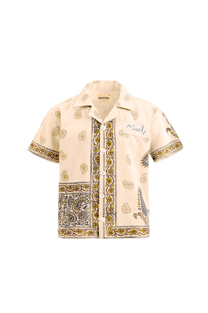 Desert tapestry block print shirt