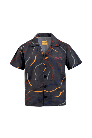 Doodle bloom digital print shirt