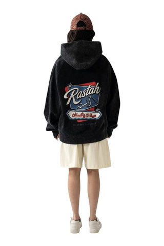 Black Acid Wash made in PAK Hoodie (V6)