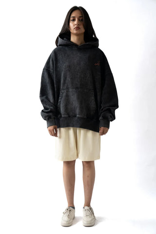 Oversized Black Streetwear Hoodie