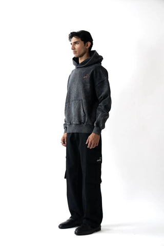 Oversized Black Streetwear Hoodie