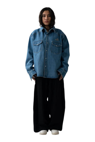 Blue Wash Denim Button-Down