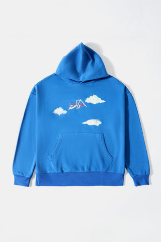 "LEARNING TO FLY" SKY BLUE HOODIE