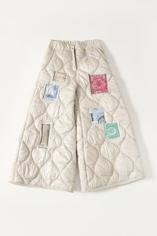 QUILTED STAMP TROUSERS