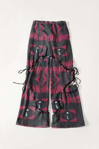 PRINTED PANEL COTTON TROUSERS