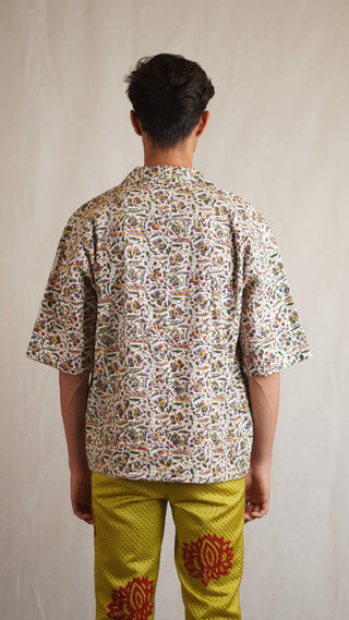 Floral Hand Block Print Shirt - Rastah