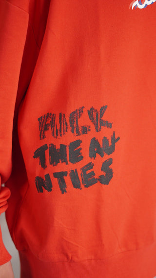 "Fuck The Aunties" Red Long Sleeve T-shirt - Rastah
