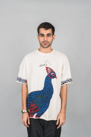Blockprint Peacock T-Shirt - Rastah
