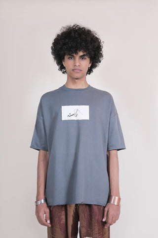 Sadequain Grey Patch T-Shirt - Rastah