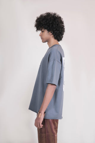 Sadequain Grey Patch T-Shirt - Rastah