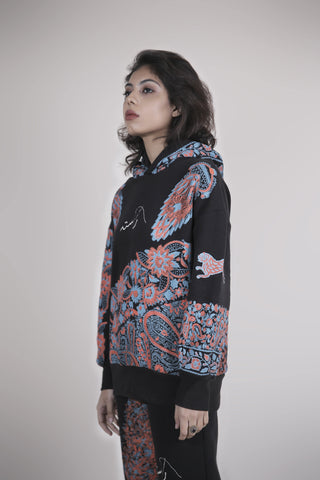 Psychedelic Block-Print Hoodie - Rastah