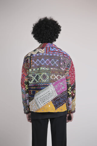 Embroidered Patchwork Jacket - Rastah