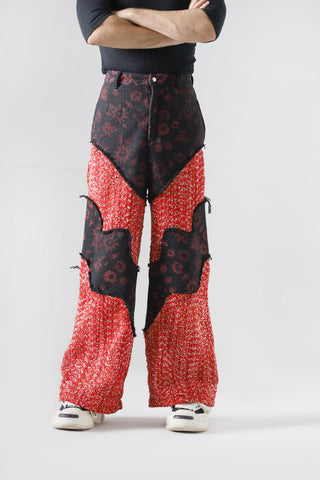 CO-ORD HANDWOVEN FLARED TROUSERS