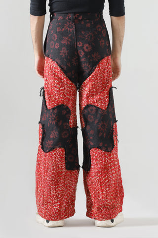 CO-ORD HANDWOVEN FLARED TROUSERS