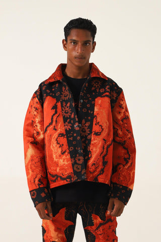 "IDENTITY" BLOCKPRINT JACKET - Rastah