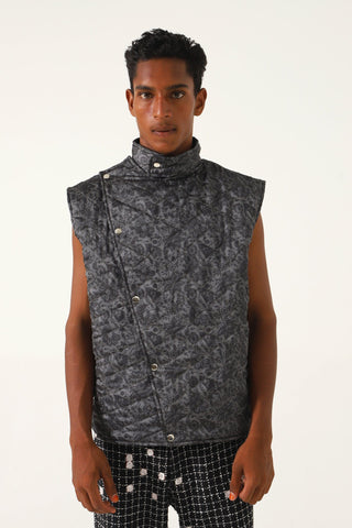 QUILTED FLORAL VEST - Rastah