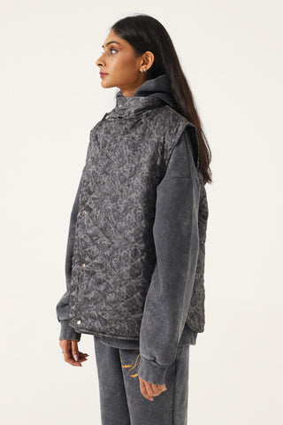 QUILTED FLORAL VEST - Rastah